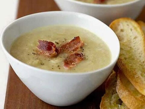 Soupe de pommes de terre aux lardons fumés au thermomix