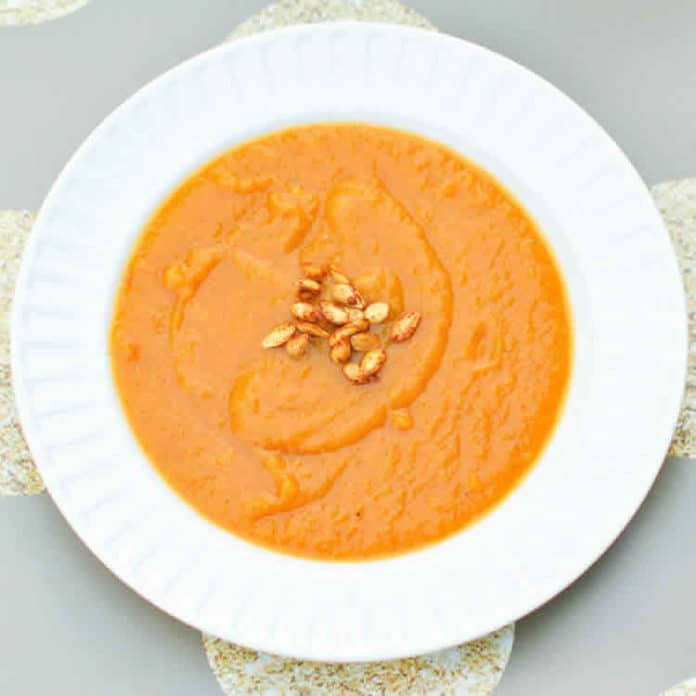 Soupe à la courge et aux patates douces au thermomix