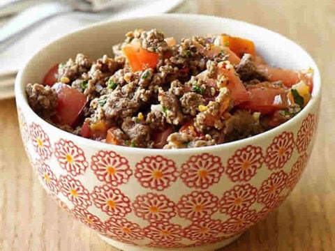 Tomate et viande hachée au Cookeo