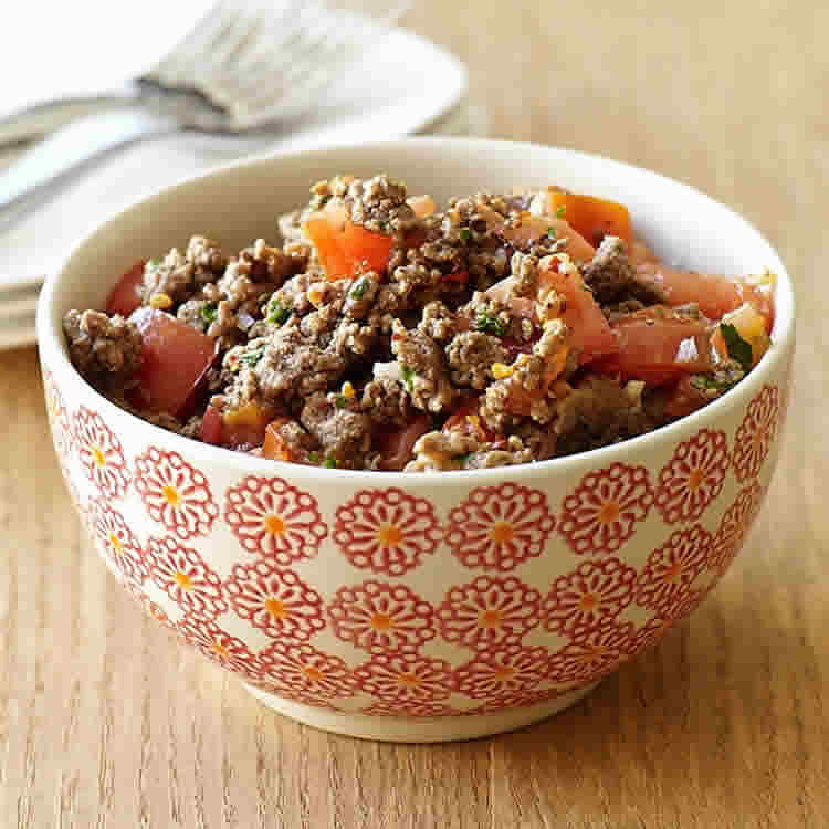 Tomate et viande hachée au Cookeo