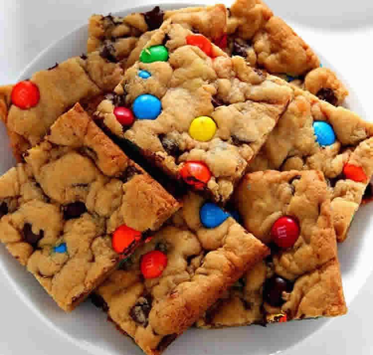 Barre cookies au chocolat et M&M's