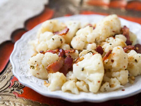 Chou fleur au bacon au cookeo