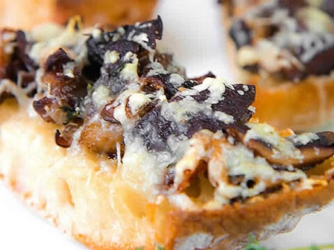 Crostini aux champignons et fromage au thermomix