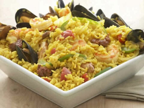 Paella espagnole au poulet et fruits de mer au cookeo