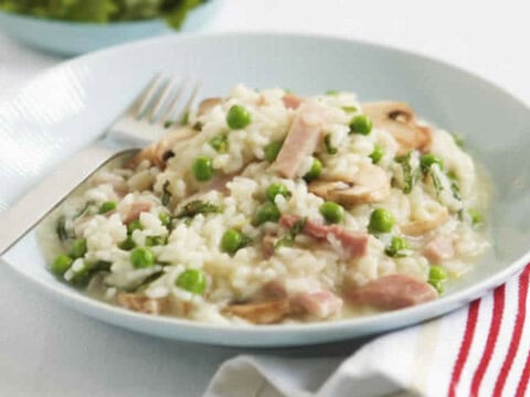 Risotto aux petits pois et lardon au thermomix