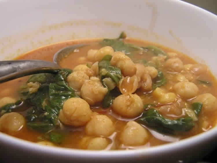 Soupe au pois chiches et épinards au thermomix