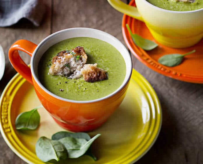 Soupe de brocolis et épinards au cookeo