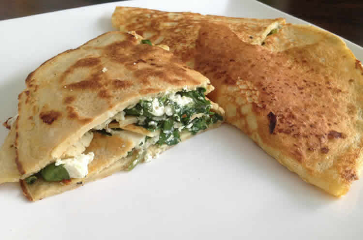 Crêpes faciles aux épinards