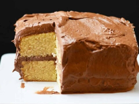 Gateau vanille chocolat noir