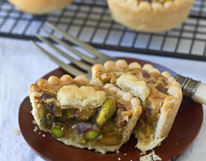 Mini tartes aux pistache et miel