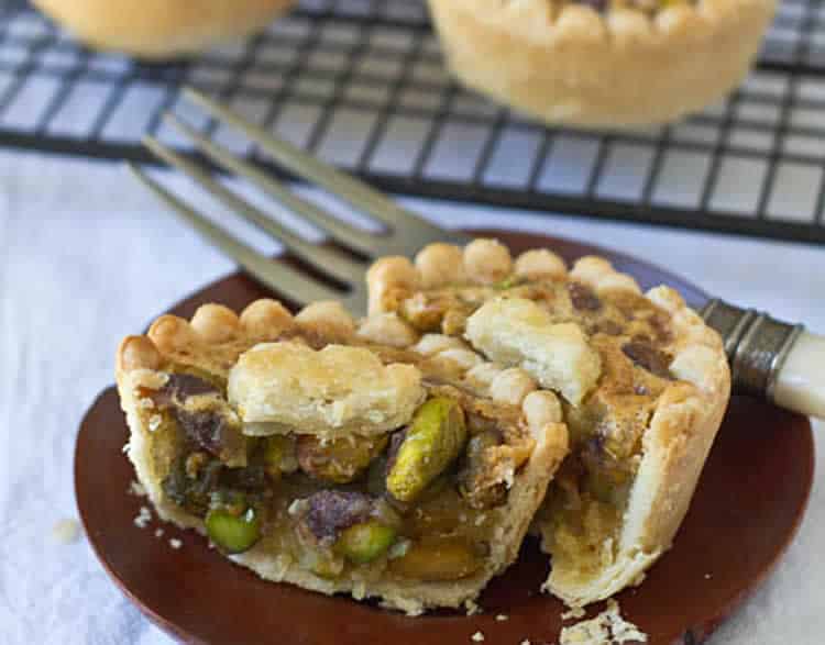 Mini tartes aux pistache et miel