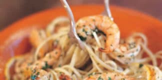 Pâtes linguine aux crevettes