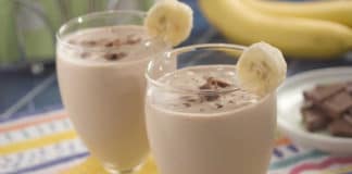 Smoothie banane chocolat et café