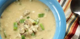 Soupe chou-fleur et champignon au thermomix