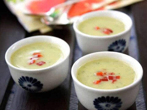 Soupe courgette et lait amande au thermomix