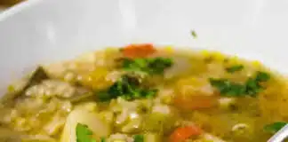 Soupe riz carottes poireaux