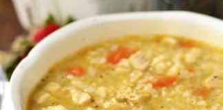 Bouillon de poulet et riz au cookeo
