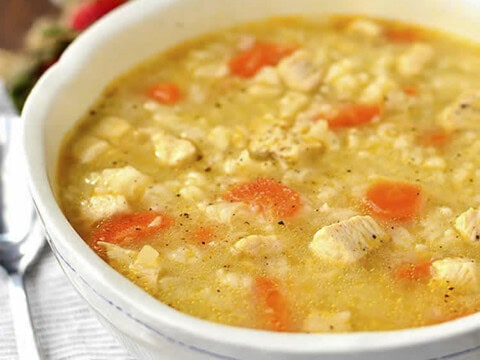 Bouillon de poulet et riz au cookeo