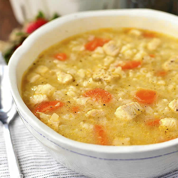 Bouillon de poulet et riz au cookeo
