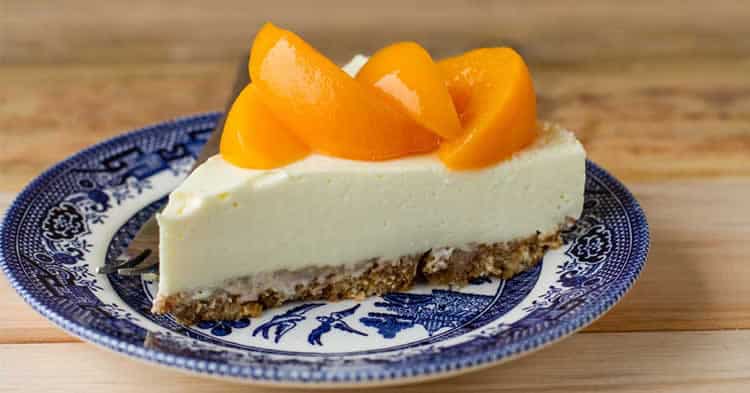 Cheesecake aux pêches