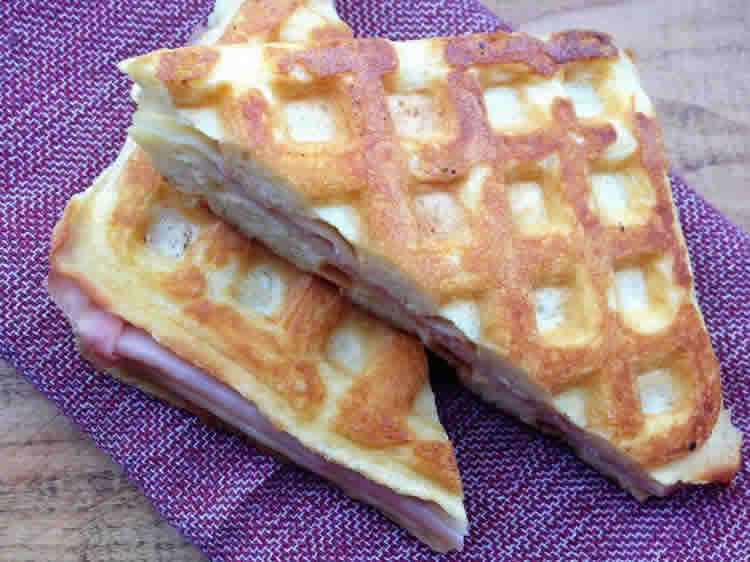Gaufres au jambon et mozzarella au thermomix