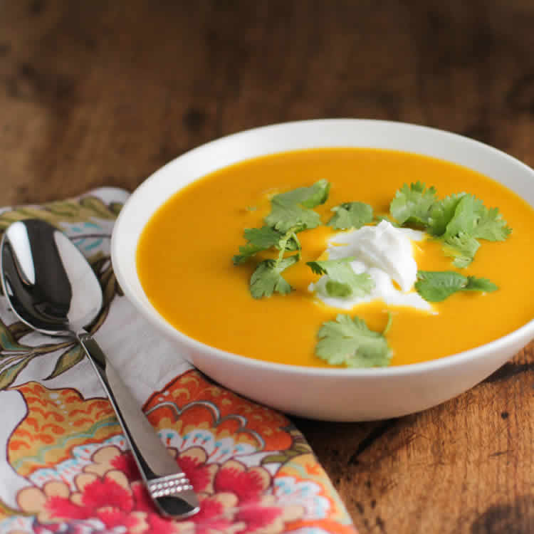 Soupe carottes et curry au thermomix