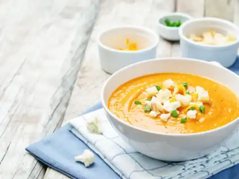 soupe choux-fleurs et patate douce au Thermomix