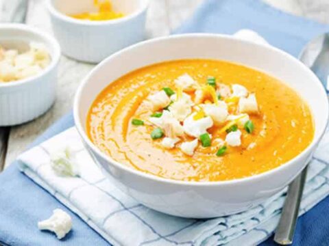 Soupe choux fleurs et patate douce au thermomix