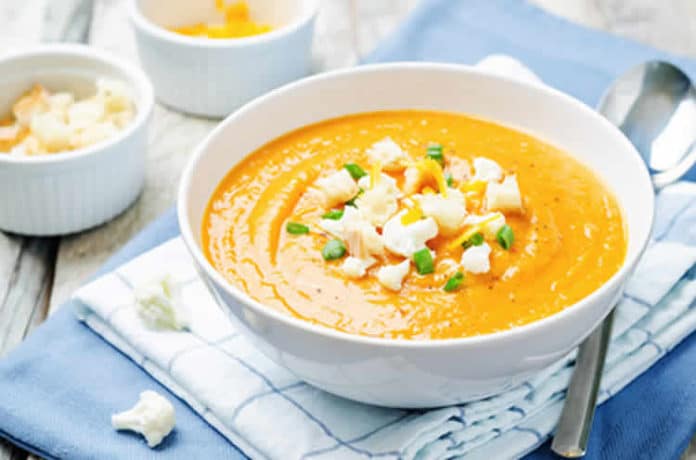 Soupe choux fleurs et patate douce au thermomix