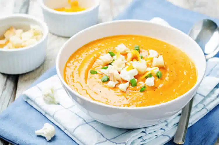 Soupe choux fleurs et patate douce au thermomix