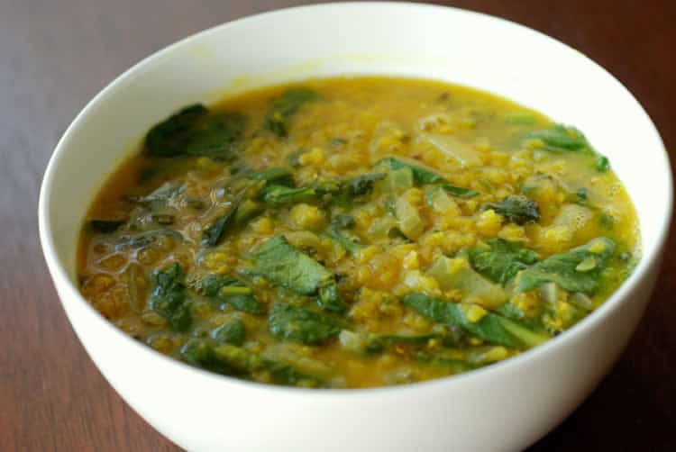 Soupe de lentilles aux épinards au thermomix