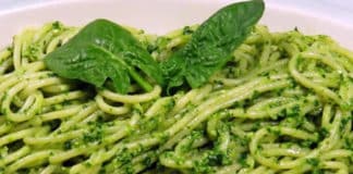 Spaghetti au pesto d'épinards au thermomix