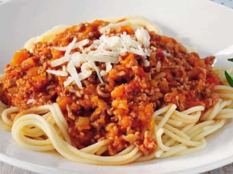Spaghetti à la bolognaise et parmesan au thermomix