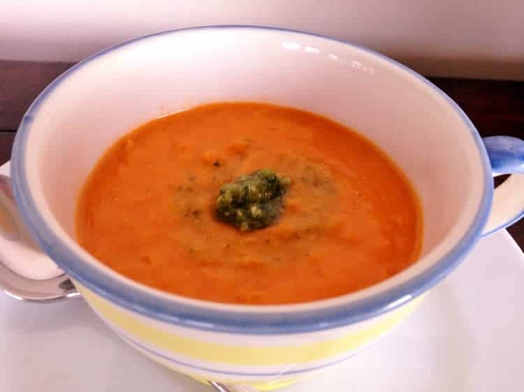 Velouté tomates poireaux au thermomix