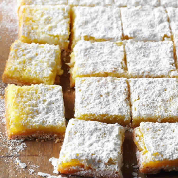 carrés au citron et amandes
