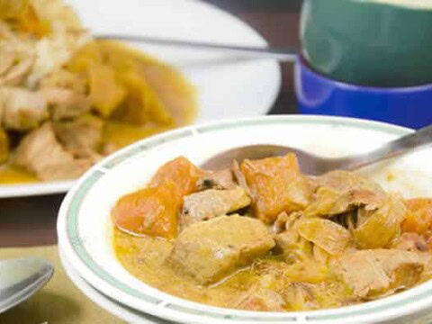 porc aux patates douces et curry au cookeo