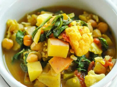soupe aux légumes et pois chiches au cookeo