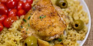Poulet aux olives et oignon au thermomix