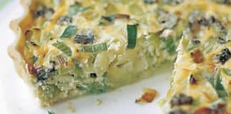 Tarte aux poireaux et fromage au thermomix