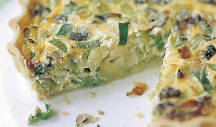 Tarte aux poireaux et fromage au thermomix