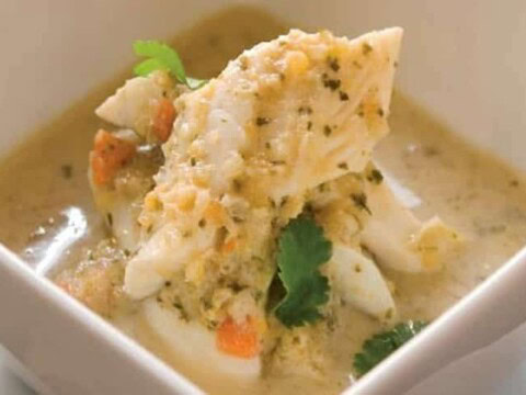filets de merlan et lait de coco au cookeo