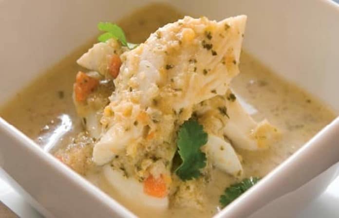 filets de merlan et lait de coco au cookeo