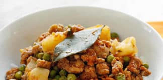 viande hachée et pois au cookeo