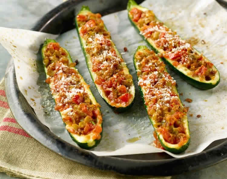 Recette courgettes farcies au thon ww