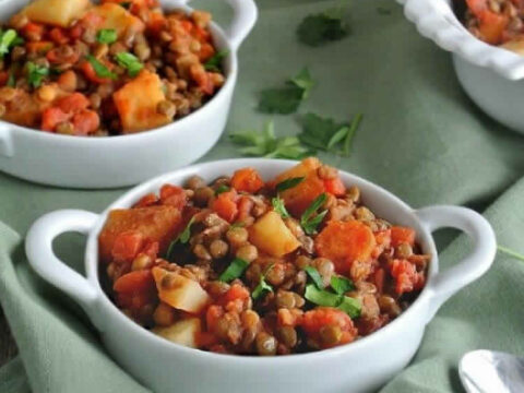 Recette lentilles aux légumes ww