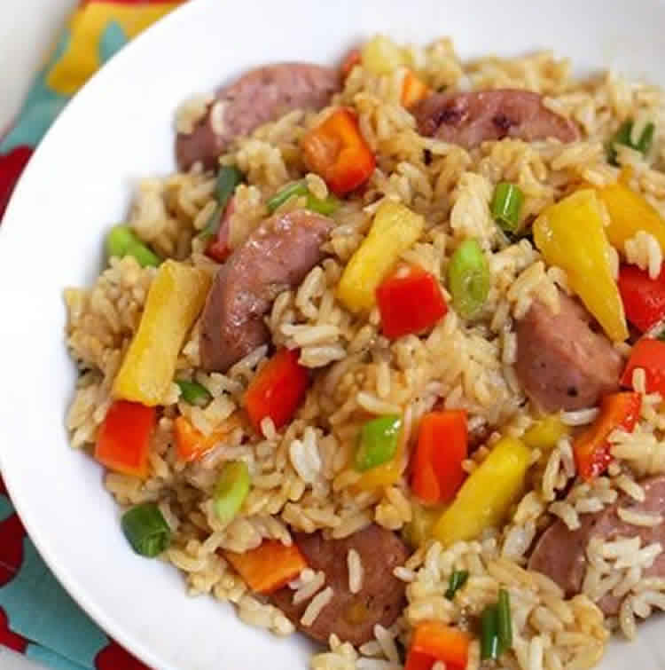 Recette riz frit à l'ananas ww
