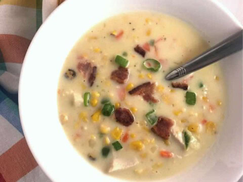 Recette soupe poulet et maïs ww