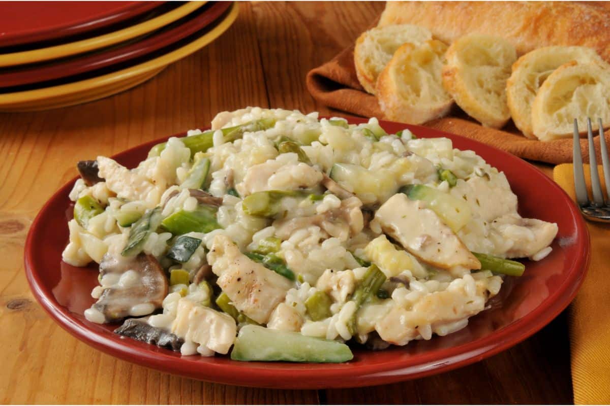 Risotto au poulet et poireaux au cookeo