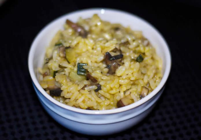 Risotto courgettes et champignons au thermomix