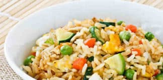 Riz aux courgettes carottes et oeufs